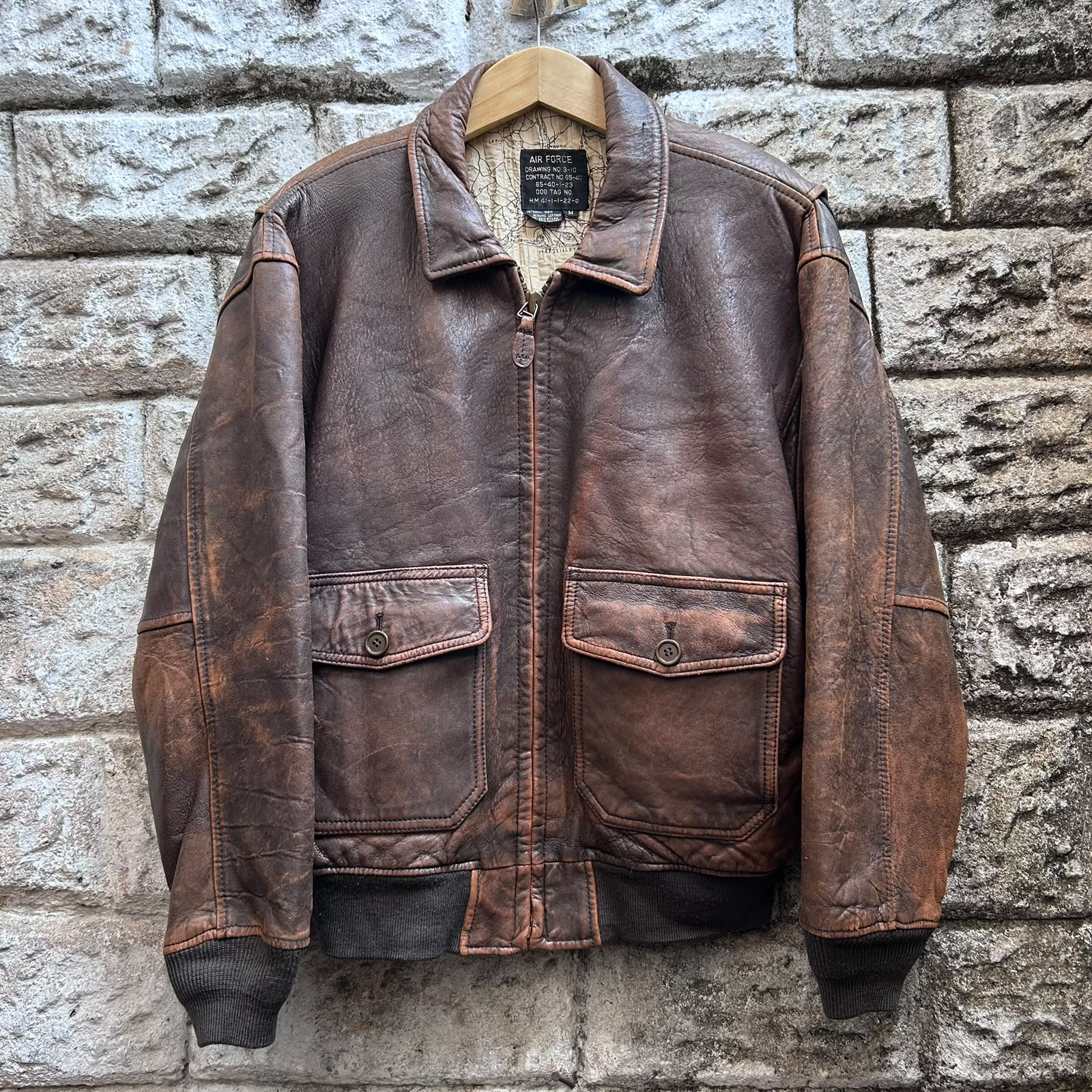 AIR FORCE FLIGHT JACKET / pit to pit 60cm, lenght 61cm - Thumbnail Video